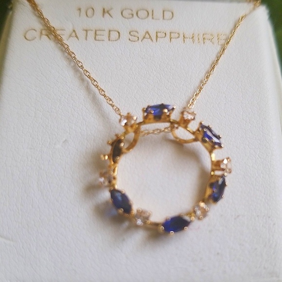 Kohl's 10 k created sapphire - Picture 4 of 7